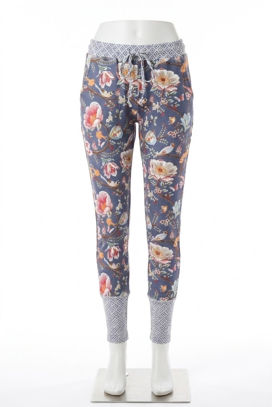 NEW AMPERSAND AVE dancing floral joggers in blue